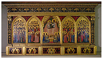 Madonna and Child Enthroned with Saints, Taddeo Gaddi (Italian, Florentine, active by 1334–died 1366), Tempera on wood, gold ground